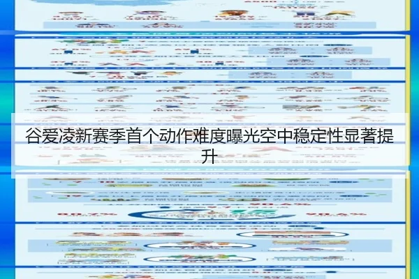 谷爱凌新赛季首个动作难度曝光空中稳定性显著提升
